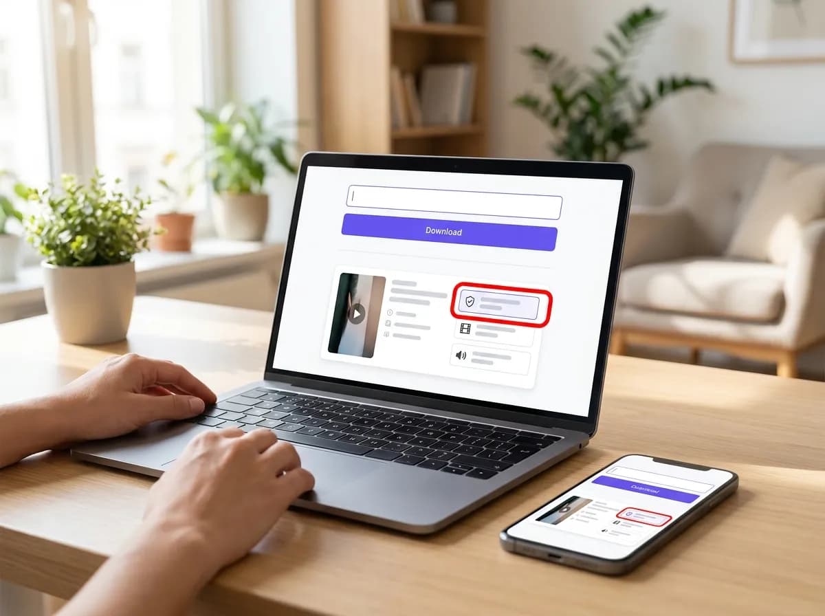 The SnapVidBox download box with a pasted Douyin link and the watermark-free video at the top of the file list